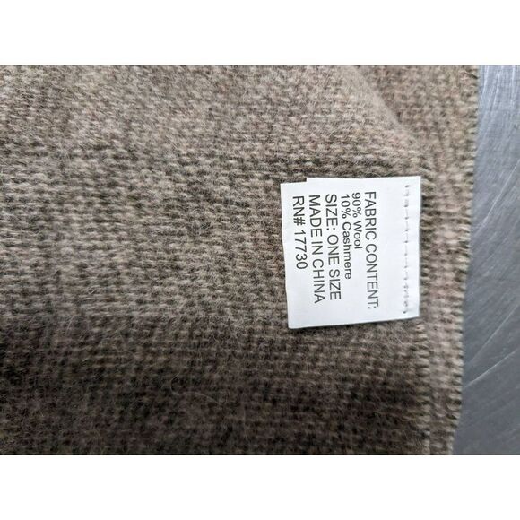 Geometric Pattern Wool Hat square Suit Winter Men's Light Green Scarf - Picture 5 of 5